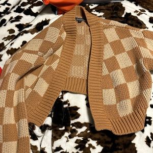 Cream and brown cardigan